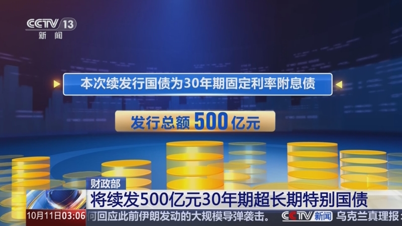 300亿元！财政部拟续发行20年期超长期特别国债