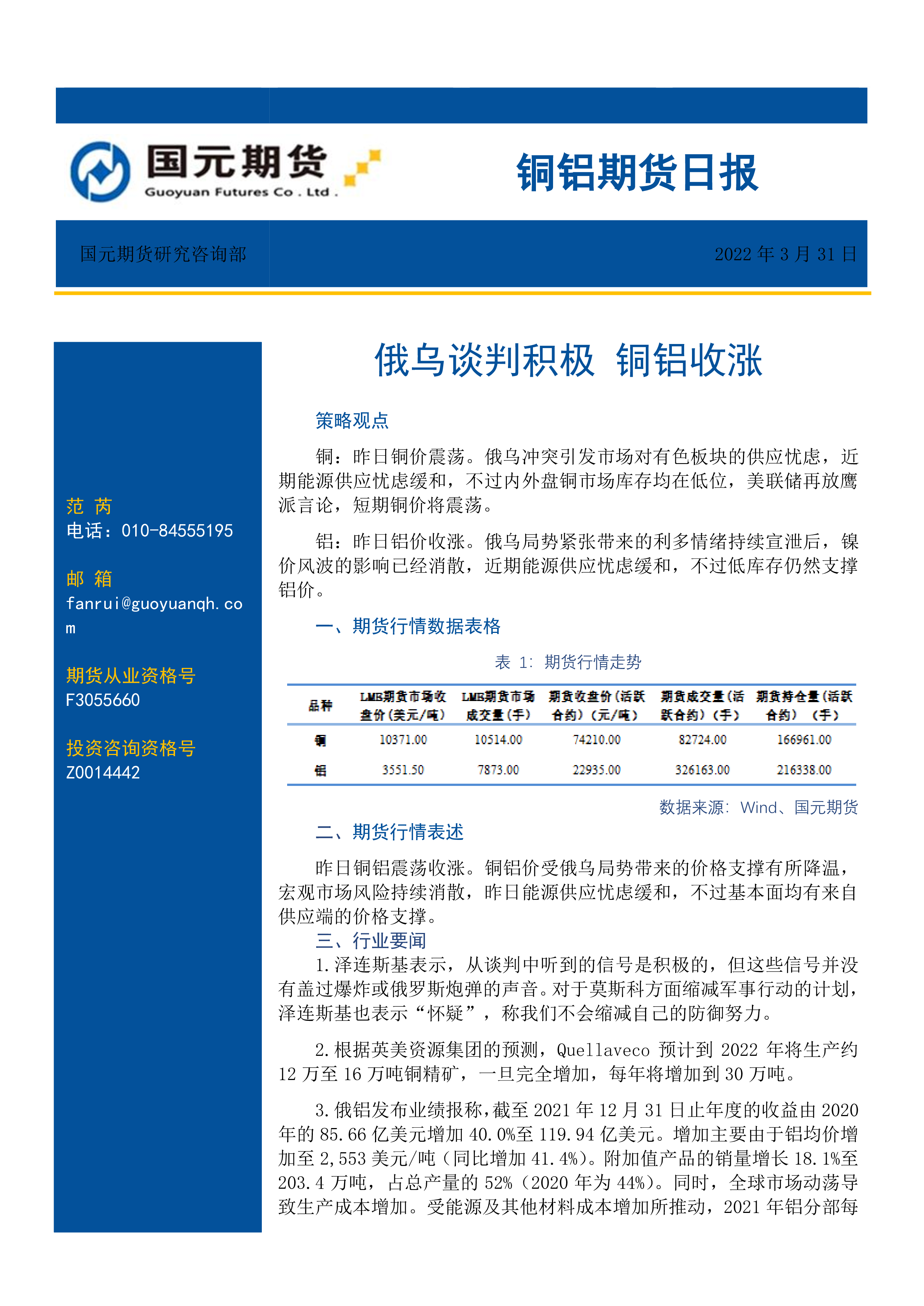 沪铝期货3月11日主力小幅下跌0.12% 收报20845.0元