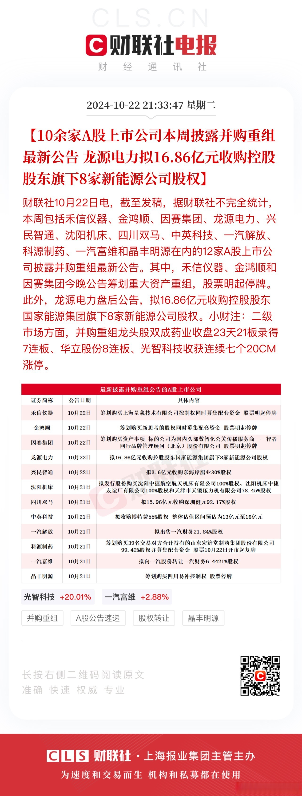 【公告精选】玉龙股份拟主动退市;中科通达、新铝时代等公司重组预案出炉
