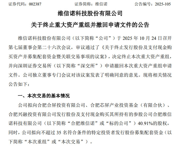 603019、688041，终止重大资产重组